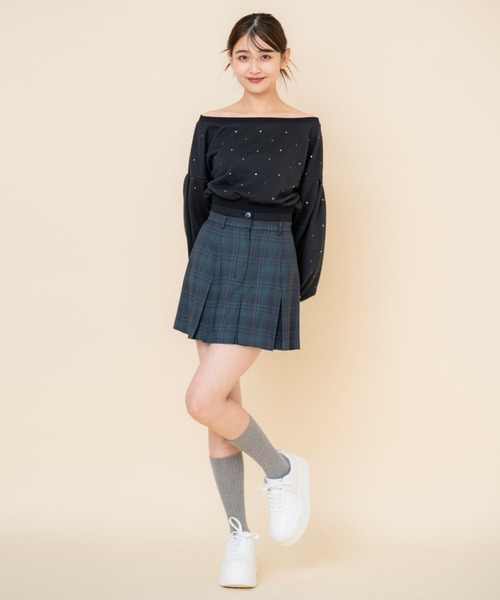 REDYAZEL(レディアゼル)の「ボックスタックチェックスカート(スカート・レディース・ブラウン/ネイビー/ベージュ・SMALL/MEDIUM)」の18枚目の写真