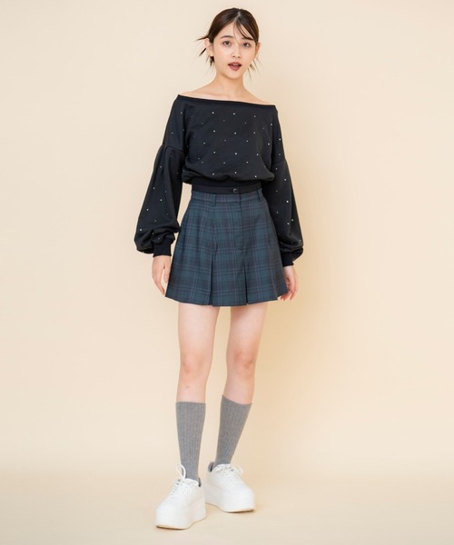 REDYAZEL(レディアゼル)の「ボックスタックチェックスカート(スカート・レディース・ブラウン/ネイビー/ベージュ・SMALL/MEDIUM)」の19枚目の写真