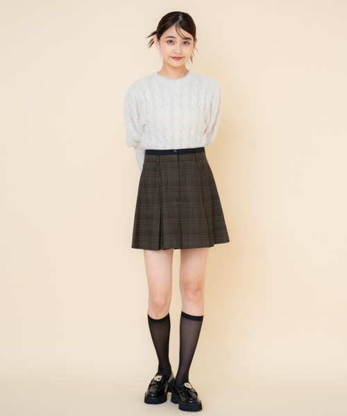 REDYAZEL(レディアゼル)の「ボックスタックチェックスカート(スカート・レディース・ブラウン/ネイビー/ベージュ・SMALL/MEDIUM)」の20枚目の写真