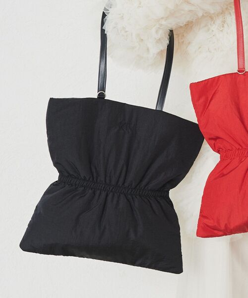 kivi（キヴィ）の「ギャザートートバッグ（トートバッグ・レディース・ブラック/シルバー/レッド・ONE SIZE）」の2枚目の写真