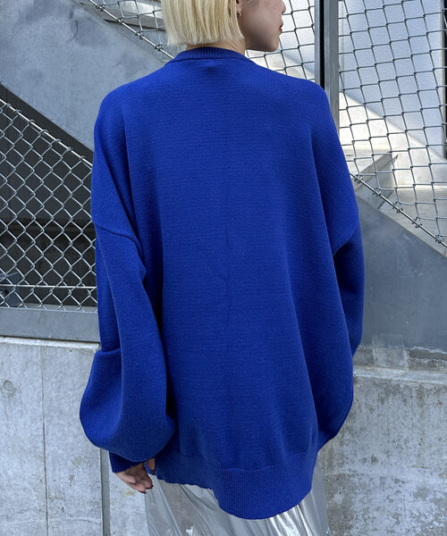 w closet(ダブルクローゼット)の「ロゴプリントニットプルオーバー(ニット/セーター・レディース・パープル/グレー/ブルー・FREE)」の20枚目の写真