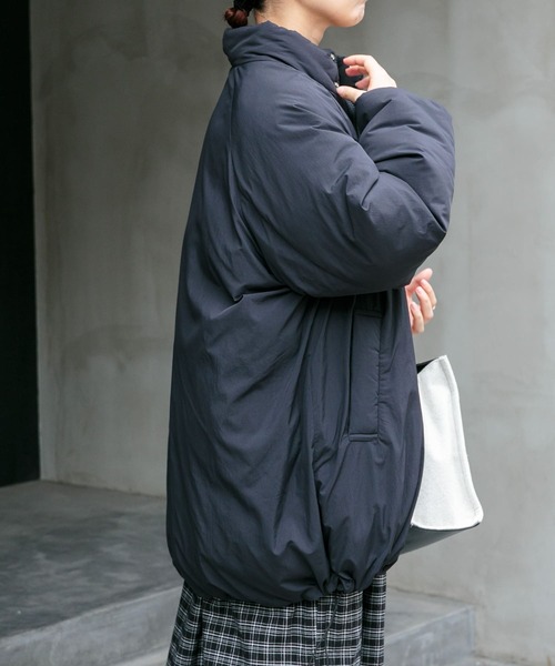 FORK&SPOON（フォークアンドスプーン）の「FORK&SPOON　SORONAスタンドカラーブルゾン（ブルゾン・レディース・ブラック/アイボリー・1）」の8枚目の写真