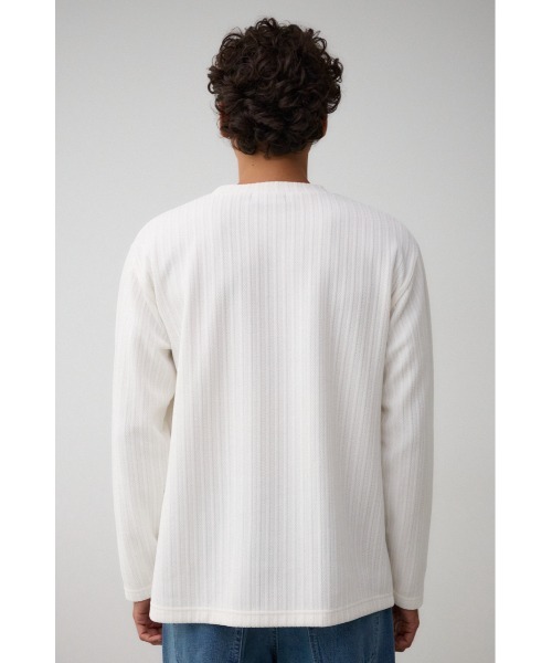 AZUL by moussy（アズールバイマウジー）の「モールジャガードトップス（ニット/セーター・メンズ・オフホワイト/グレー/ブラック・MEDIUM/LARGE）」の9枚目の写真