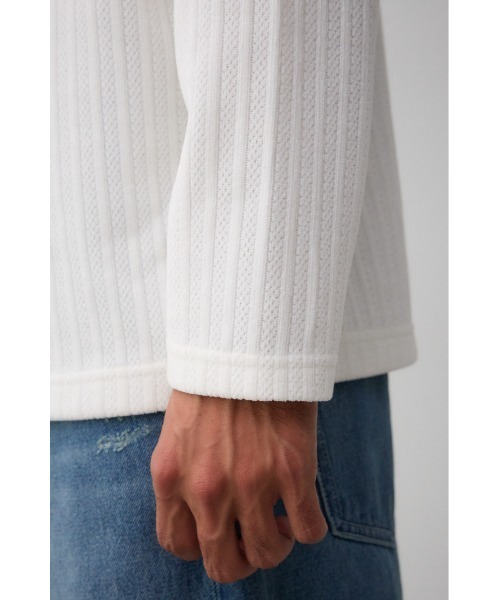 AZUL by moussy（アズールバイマウジー）の「モールジャガードトップス（ニット/セーター・メンズ・オフホワイト/グレー/ブラック・MEDIUM/LARGE）」の12枚目の写真