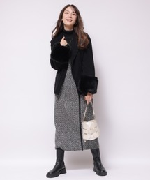 新品Apuweiser-richeツイードジャンスカ ツイードワンピース　Ｓ Apuweiser-riche（アプワイザーリッシェ）の「ラップツイード