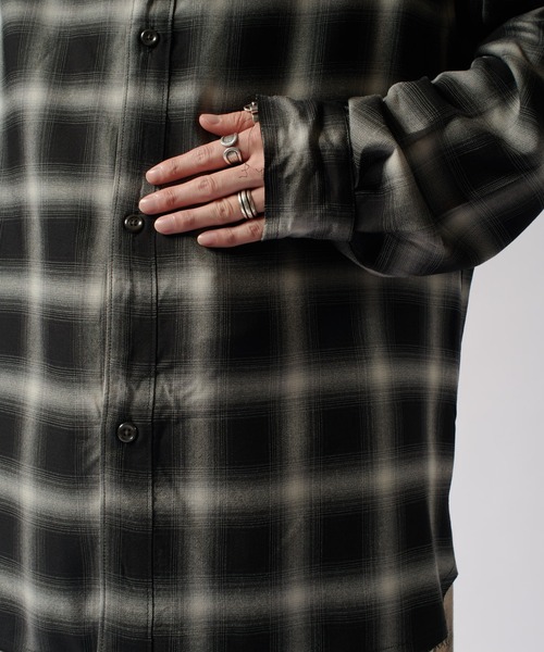 Lui's（ルイス）の「オンブレーダメージチェックシャツ（シャツ/ブラウス・メンズ・サックスブルー/ブラック・FREE）」の21枚目の写真