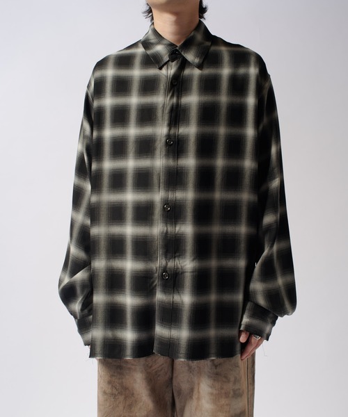 Lui's（ルイス）の「オンブレーダメージチェックシャツ（シャツ/ブラウス・メンズ・サックスブルー/ブラック・FREE）」の18枚目の写真