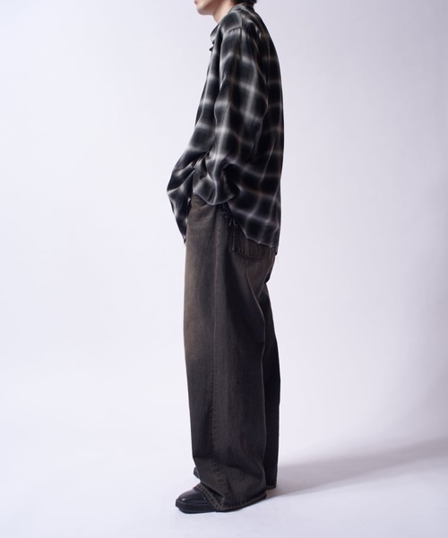 Lui's（ルイス）の「オンブレーダメージチェックシャツ（シャツ/ブラウス・メンズ・サックスブルー/ブラック・FREE）」の9枚目の写真