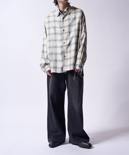 Lui's（ルイス）の「オンブレーダメージチェックシャツ（シャツ/ブラウス・メンズ・サックスブルー/ブラック・FREE）」の14枚目の写真