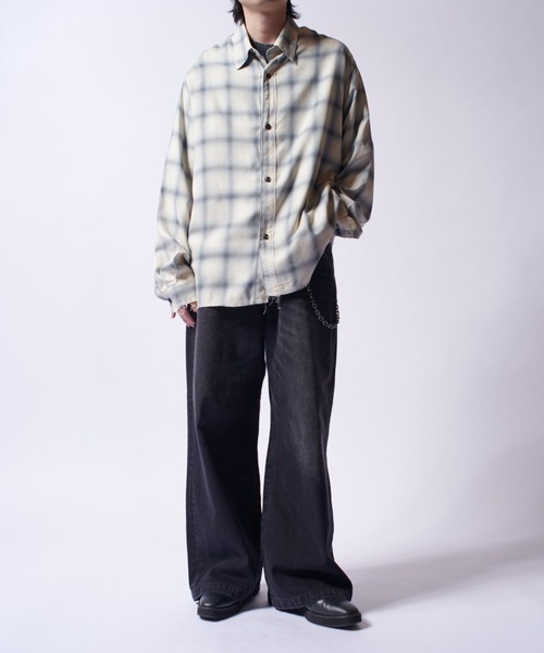 Lui's（ルイス）の「オンブレーダメージチェックシャツ（シャツ/ブラウス・メンズ・サックスブルー/ブラック・FREE）」の15枚目の写真
