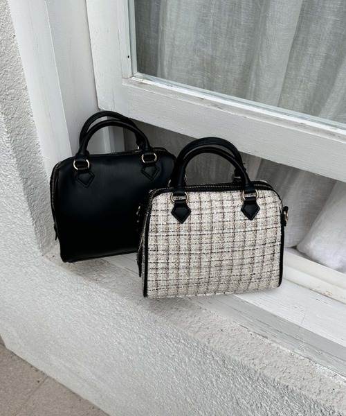 archives（アルシーヴ）の「ボストンミニバッグ（ボストンバッグ・レディース・アイボリー/ブラック・FREE）」の15枚目の写真