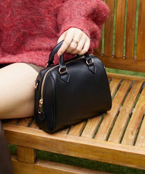 archives（アルシーヴ）の「ボストンミニバッグ（ボストンバッグ・レディース・アイボリー/ブラック・FREE）」の3枚目の写真