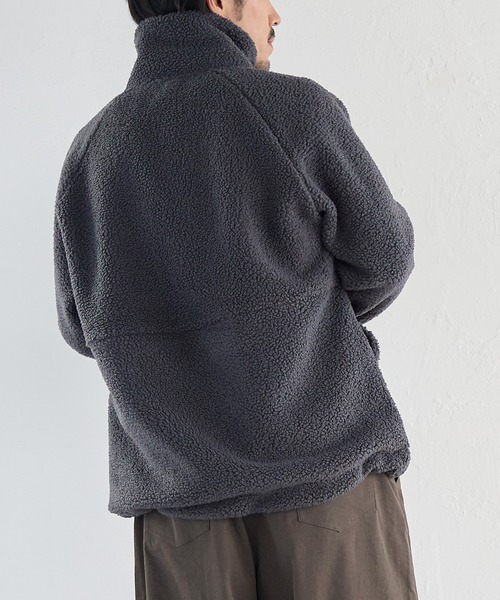 for/c（フォーシー）の「[for/c and]ボアブルゾン(ユニセックス)【サスティナブル】（ブルゾン・レディース・チャコールグレー/ベージュ・01/02/03/04）」の12枚目の写真