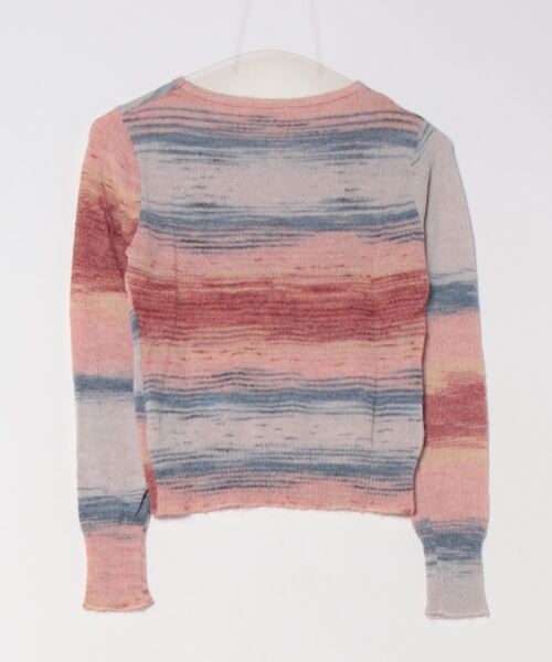 【セール】【SANSeLF】マルチカラーボーダーフロントボタントップス sanw24a059（ニット/セーター）｜SANSeLF（サンセルフ）