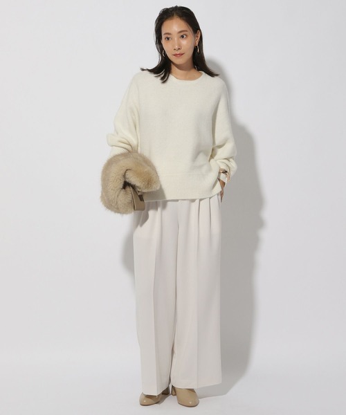 Elura（エルーラ）の「ヤクライクドルマンニット/243715（ニット/セーター・レディース・ホワイト/ライトグレー/ダークブラウン/ブルー系その他4・FREE）」の17枚目の写真