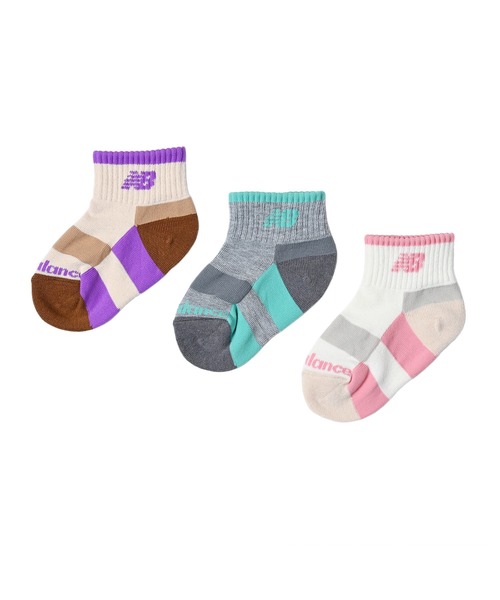 NEW BALANCE（ニューバランス）の「ガールズ3Pソックス（ソックス/靴下・キッズ・その他4/その他/その他2/その他3・ONE SIZE）」の3枚目の写真