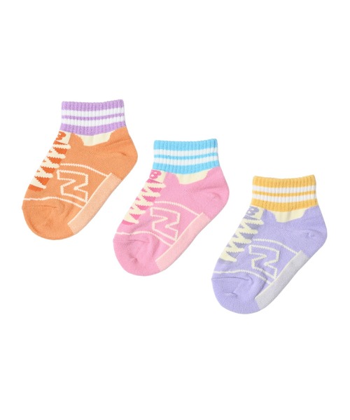 NEW BALANCE（ニューバランス）の「ガールズ3Pソックス（ソックス/靴下・キッズ・その他4/その他/その他2/その他3・ONE SIZE）」の2枚目の写真