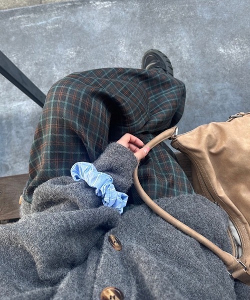 nemne store（ネンネストア）の「【keel】デザインウエストチェックパンツ（その他パンツ・レディース・ネイビー/ブラック・MEDIUM/SMALL）」の4枚目の写真