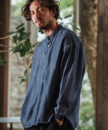 プルオーバーシャツ」に該当するブルー・ネイビー/青色系のメンズ