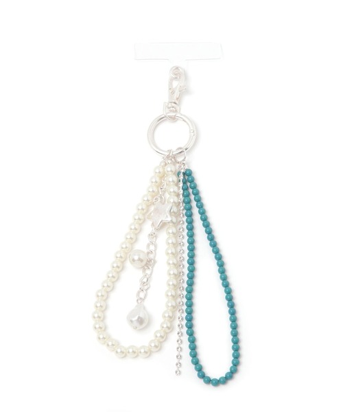 GLOBAL WORK（グローバルワーク）の「マルチWAYパールチャーム/251929（キーケース/キーアクセサリー・レディース・イエロー/ブルー・ONE SIZE）」の2枚目の写真