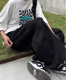 【MODISH GAZE】サイドポケット付き ワイドカーゴパンツ