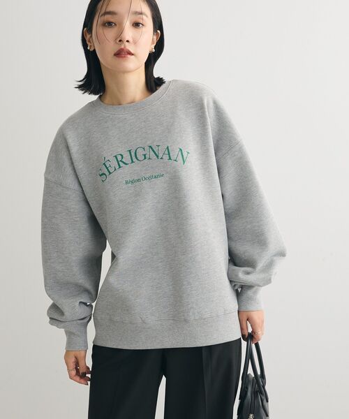 Green　Parks（グリーンパークス）の「裏起毛アソートロゴプルオーバー（スウェット・レディース・チャコールグレー/ホワイト系その他2/ブルー/杢グレー/オフホワイト/オレンジ・FREE）」の4枚目の写真