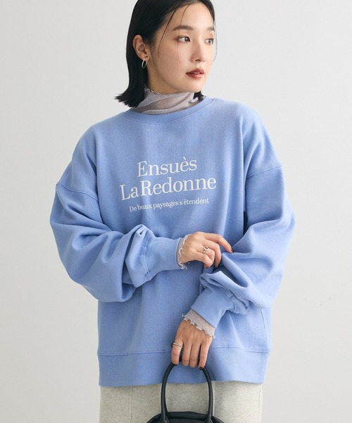 Green　Parks（グリーンパークス）の「裏起毛アソートロゴプルオーバー（スウェット・レディース・チャコールグレー/ホワイト系その他2/ブルー/杢グレー/オフホワイト/オレンジ・FREE）」の5枚目の写真