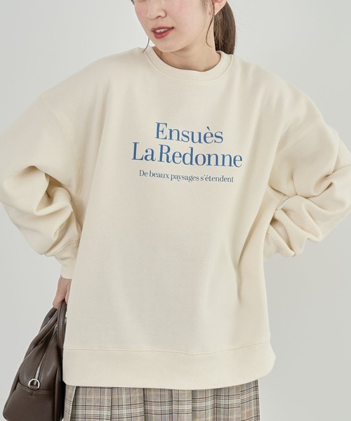 Green　Parks（グリーンパークス）の「裏起毛アソートロゴプルオーバー（スウェット・レディース・チャコールグレー/ホワイト系その他2/ブルー/杢グレー/オフホワイト/オレンジ・FREE）」の3枚目の写真