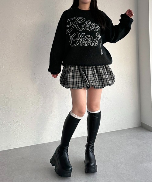 apres jour mignon(アプレジュールミニョン)の「アソートジャガードニット【ZOZOTOWN限定アイテム】(ニット/セーター・レディース・レッド/ネイビー/ブラック・フリー/X-LARGE)」の18枚目の写真