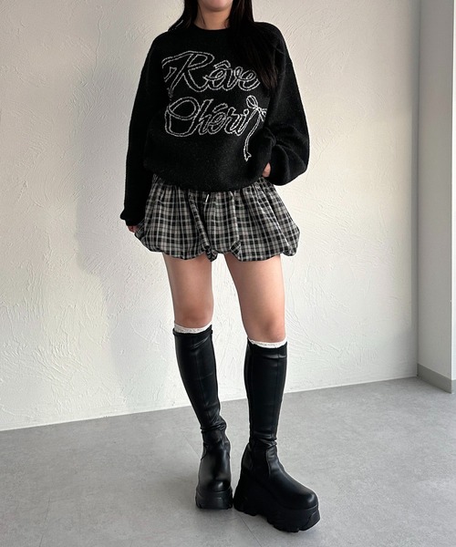 apres jour mignon(アプレジュールミニョン)の「アソートジャガードニット【ZOZOTOWN限定アイテム】(ニット/セーター・レディース・レッド/ネイビー/ブラック・フリー/X-LARGE)」の11枚目の写真