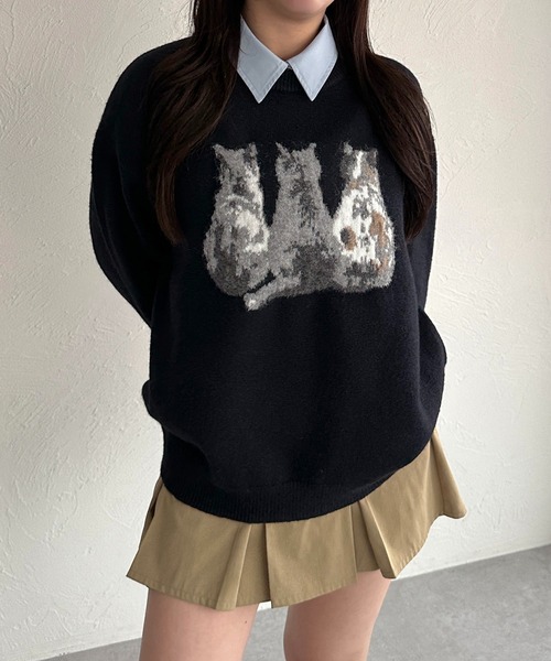 apres jour mignon(アプレジュールミニョン)の「アソートジャガードニット【ZOZOTOWN限定アイテム】(ニット/セーター・レディース・レッド/ネイビー/ブラック・フリー/X-LARGE)」の20枚目の写真