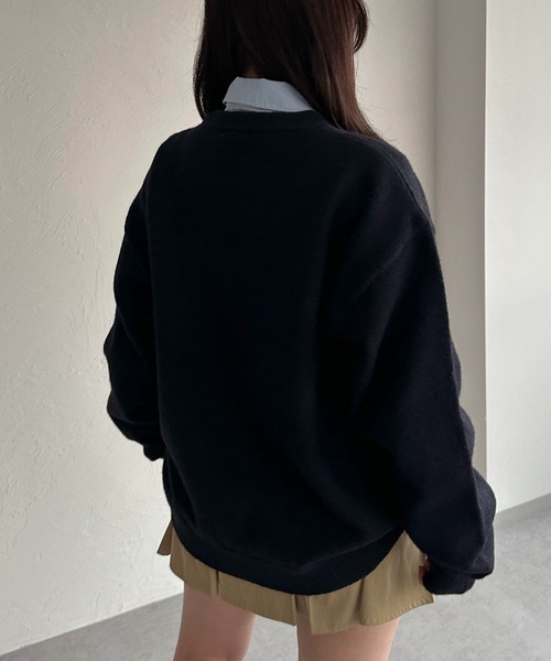 apres jour mignon(アプレジュールミニョン)の「アソートジャガードニット【ZOZOTOWN限定アイテム】(ニット/セーター・レディース・レッド/ネイビー/ブラック・フリー/X-LARGE)」の4枚目の写真