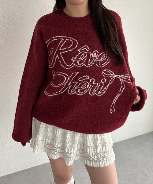 apres jour mignon(アプレジュールミニョン)の「アソートジャガードニット【ZOZOTOWN限定アイテム】(ニット/セーター・レディース・レッド/ネイビー/ブラック・フリー/X-LARGE)」の8枚目の写真
