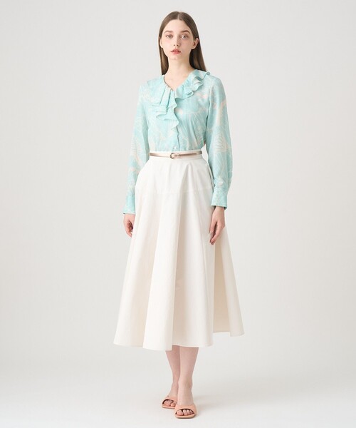 ANAYI(アナイ)の「バタフライプリントフリル ブラウス(シャツ/ブラウス・レディース・イエロー/ミント・38/36)」の6枚目の写真