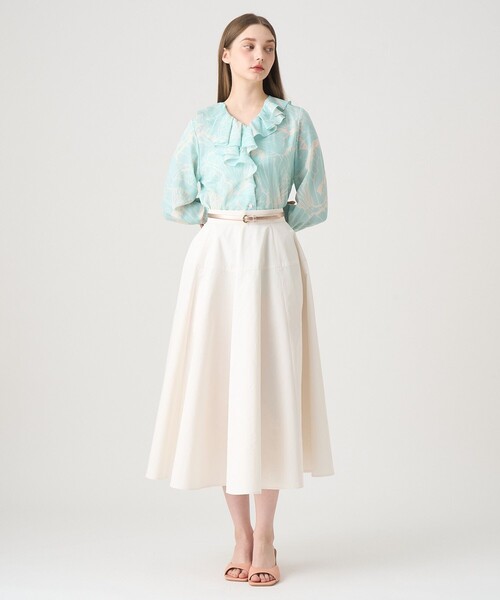 ANAYI(アナイ)の「バタフライプリントフリル ブラウス(シャツ/ブラウス・レディース・イエロー/ミント・38/36)」の7枚目の写真