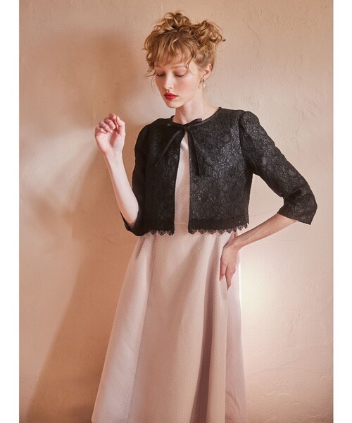 TOCCA（トッカ）の「TRANSPARENT LACE BOLERO ボレロ（カーディガン/ボレロ・レディース・ブラック系/ベージュ系・0/4）」の6枚目の写真