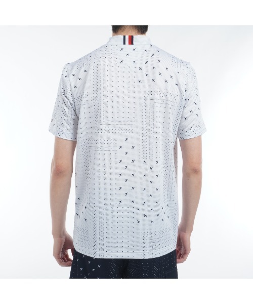 TOMMY HILFIGER GOLF（トミー ヒルフィガー ゴルフ）の「ﾊﾞﾝﾀﾞﾅﾌﾟﾘﾝﾄ 半袖ﾓｯｸﾈｯｸ（その他トップス・メンズ・ライトグレー/ネイビー・L/M/LL）」の5枚目の写真