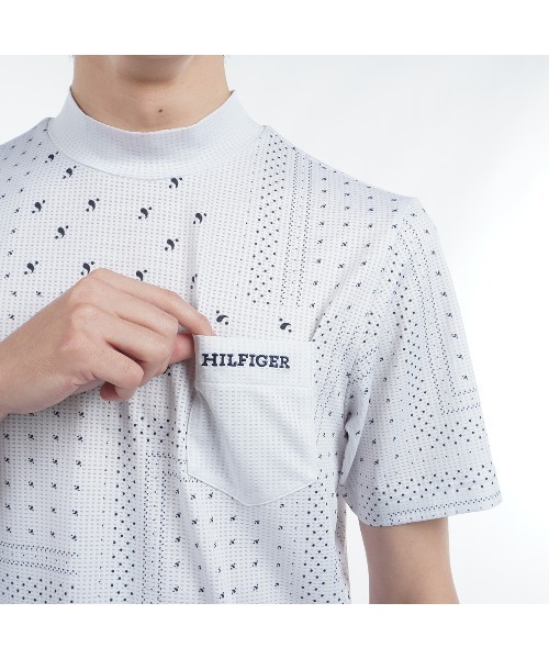 TOMMY HILFIGER GOLF（トミー ヒルフィガー ゴルフ）の「ﾊﾞﾝﾀﾞﾅﾌﾟﾘﾝﾄ 半袖ﾓｯｸﾈｯｸ（その他トップス・メンズ・ライトグレー/ネイビー・L/M/LL）」の9枚目の写真