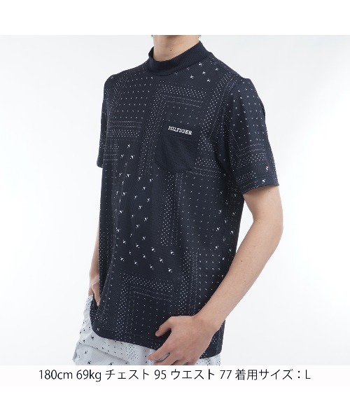 TOMMY HILFIGER GOLF（トミー ヒルフィガー ゴルフ）の「ﾊﾞﾝﾀﾞﾅﾌﾟﾘﾝﾄ 半袖ﾓｯｸﾈｯｸ（その他トップス・メンズ・ライトグレー/ネイビー・L/M/LL）」の13枚目の写真