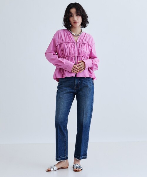 GALLEST(ギャレスト)の「ヴィンテージテーパードデニム(デニムパンツ・レディース・グリーン系/ブルー系その他/グレー・40/38/36)」の3枚目の写真