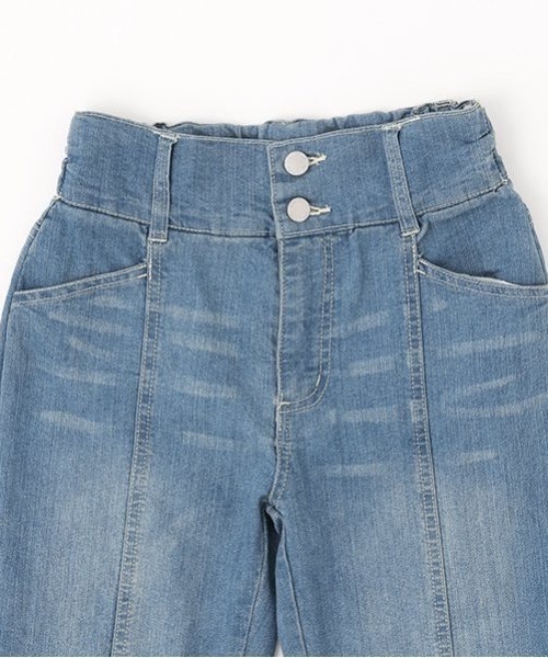 LOVETOXIC(ラブトキシック)の「スタイルアップフレアデニム(デニムパンツ・キッズ・ブラック/ブルー/グレー/サックスブルー・L:160cm/S:140cm/M:150cm)」の12枚目の写真