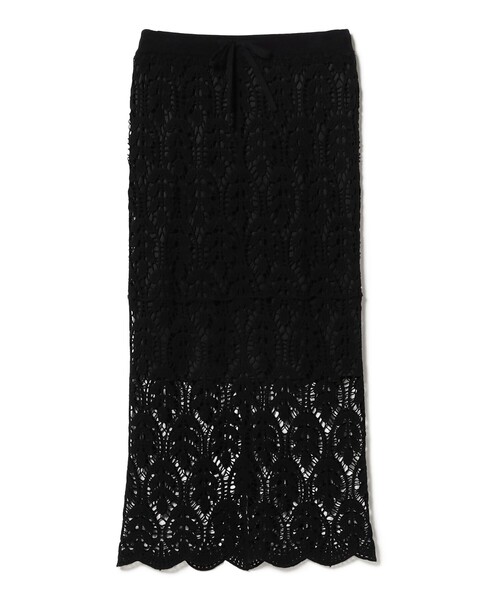 B:MING by BEAMS（ビーミングバイビームス）の「かぎ針風 レース スカート（スカート・レディース・ホワイト系その他5/ブラック・SMALL/MEDIUM）」の12枚目の写真