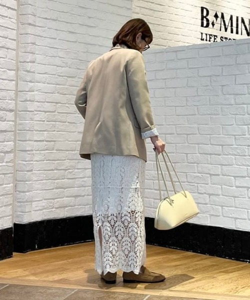 B:MING by BEAMS（ビーミングバイビームス）の「かぎ針風 レース スカート（スカート・レディース・ホワイト系その他5/ブラック・SMALL/MEDIUM）」の5枚目の写真