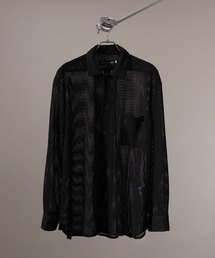 Crochet Regular Collar Long Sleeve Shirt / かぎ針レギュラカラー長袖シャツ unisex