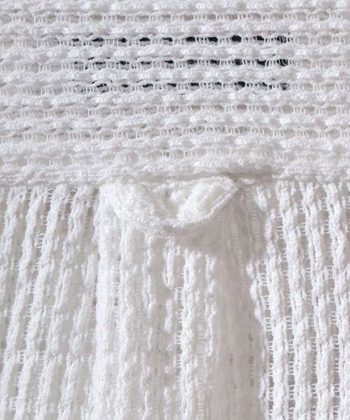 FUNALIVE(ファンアライブ)の「Crochet Regular Collar Long Sleeve Shirt / かぎ針レギュラカラー長袖シャツ unisex(シャツ/ブラウス・メンズ・ブラック/ホワイト系1/ホワイト・XL/M/L)」の10枚目の写真