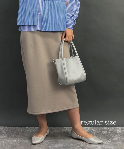 NICOLE white（ニコルホワイト）の「サイドZIPタイトスカート／ダンボールポンチ（スカート・レディース・ホワイト系その他/ブラック系その他/イエロー系その他/ベージュ系その他/イエロー/オフホワイト/ブラック/ベージュ・FREE）」の5枚目の写真