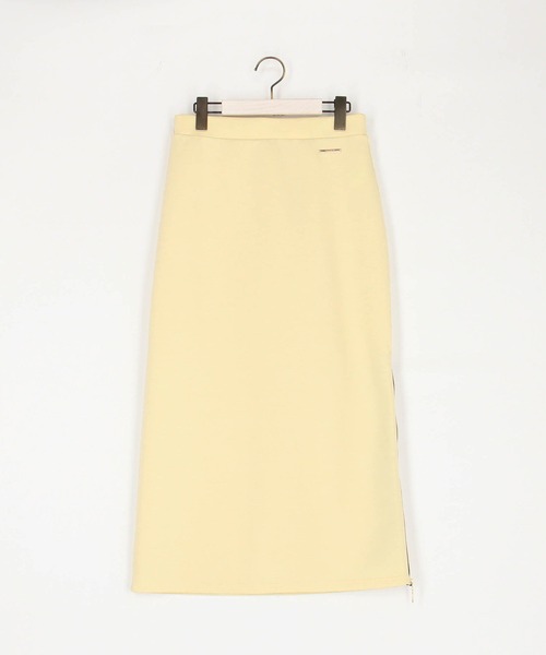 NICOLE white（ニコルホワイト）の「サイドZIPタイトスカート／ダンボールポンチ（スカート・レディース・ホワイト系その他/ブラック系その他/イエロー系その他/ベージュ系その他/イエロー/オフホワイト/ブラック/ベージュ・FREE）」の10枚目の写真