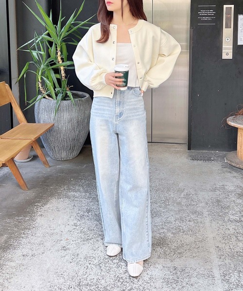 INGNI（イング）の「ショート丈スポンディッシュニットカーディガン（カーディガン/ボレロ・レディース・グレー/アイボリー/ブラック/イエロー/レッド・M）」の11枚目の写真