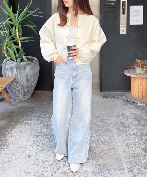 INGNI（イング）の「ショート丈スポンディッシュニットカーディガン（カーディガン/ボレロ・レディース・グレー/アイボリー/ブラック/イエロー/レッド・M）」の12枚目の写真