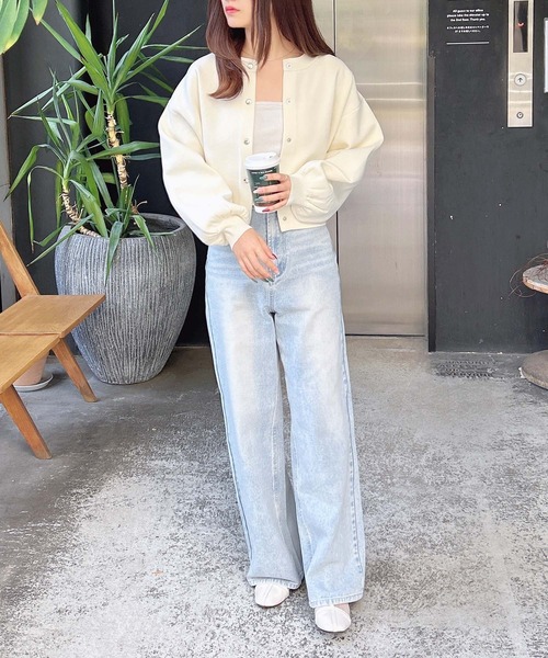 INGNI（イング）の「ショート丈スポンディッシュニットカーディガン（カーディガン/ボレロ・レディース・グレー/アイボリー/ブラック/イエロー/レッド・M）」の13枚目の写真